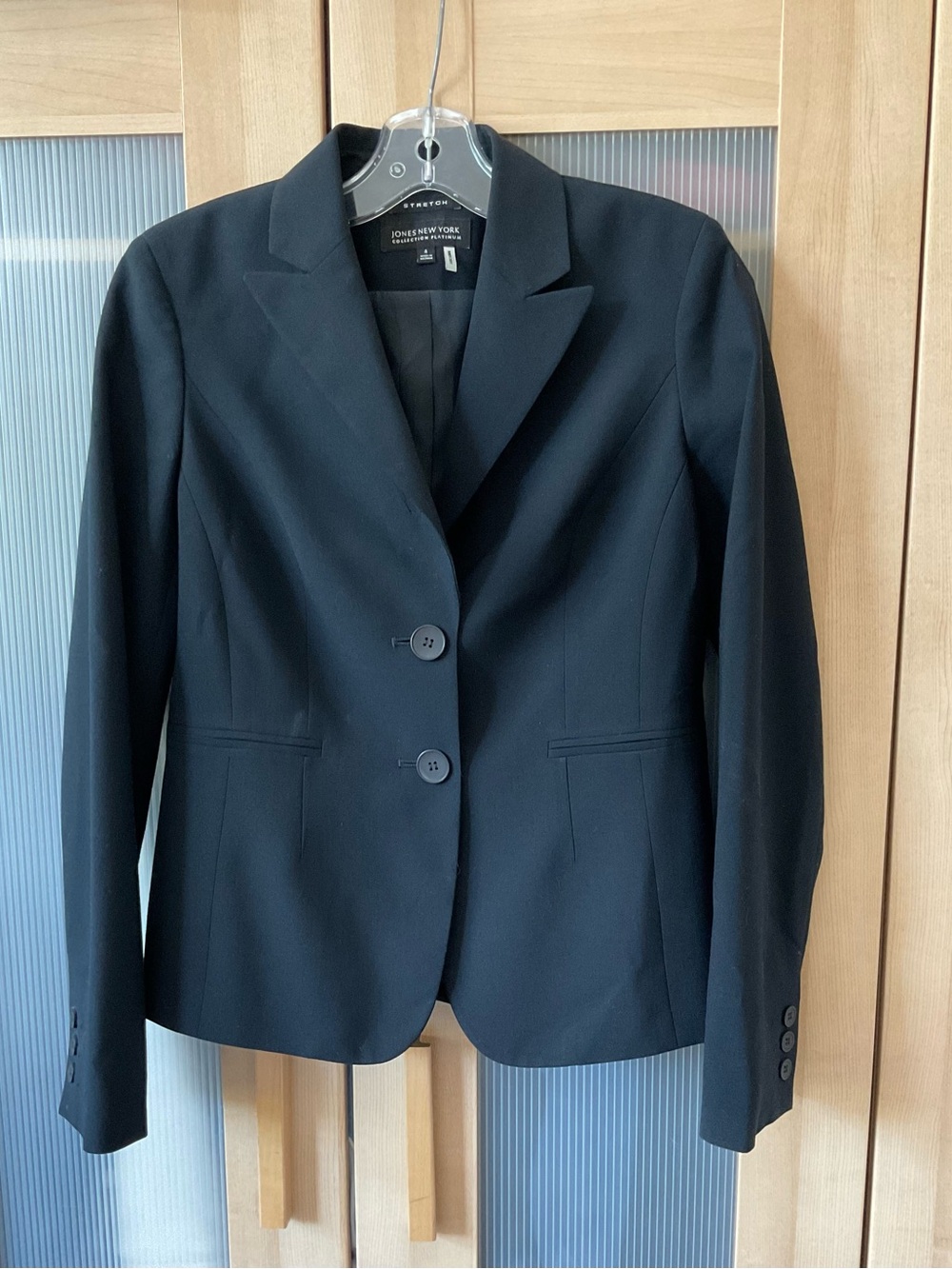 Jones New York Black Classic Two-Button Blazer